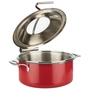 Chafing Dish 4-pièces, Ø 30.5 cm, H: 17.5 cm en Inox, rouge