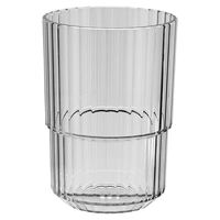 Trinkbecher Linea, grau, 400 ml, stapelbar Ø 8.5 cm, H: 12 cm, Tritan