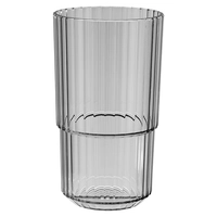 Trinkbecher Linea, grau, 500 ml, stapelbar Ø 8.5 cm, H: 15 cm, Tritan Ø 8.5 cm, H: 15 cm, Tritan