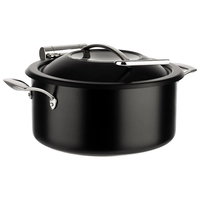 Chafing Dish 4-pièces, Ø 30.5 cm, H: 17.5 cm en Inox, noir