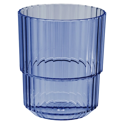 Trinkbecher Linea, blau, 300 ml, stapelbar  Ø 8.5 cm, H: 10 cm  Ø 8.5 cm, H: 10 cm_1