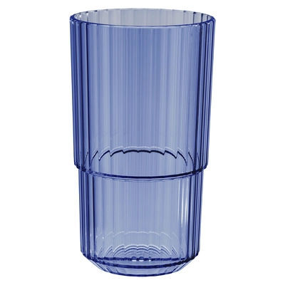 Trinkbecher Linea, blau, 500 ml, stapelbar  Ø 8.5 cm, H: 15 cm Ø 8.5 cm, H: 15 cm_1