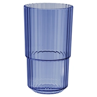 Trinkbecher Linea, blau, 500 ml, stapelbar  Ø 8.5 cm, H: 15 cm Ø 8.5 cm, H: 15 cm