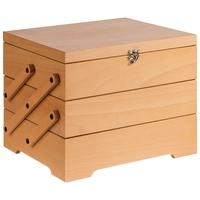 Buffet Box, 3 Fächer je 33 x 27 cm, 70.5 x 37 cm, H: 53.5 cm, hellbraun 70.5 x 37 cm, H: 53.5 cm, hellbraun