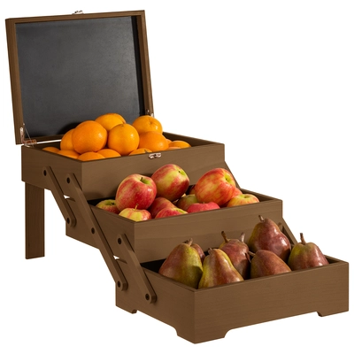 Buffet Box, with 3 compartments , brun 70.5 x 37 cm, H: 53.5 cm_3