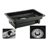 Réservoir d'eau électrique, 900W/230V, GN 1/1, 9 L adaptable sur châssis bain marie jusqu'à H: 100 mm