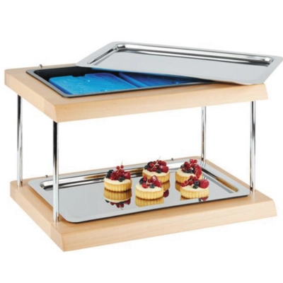 Vitrine de buffet, 60 x 41 cm, H: 36 cm, set à 12 pcs, sans cloches_1