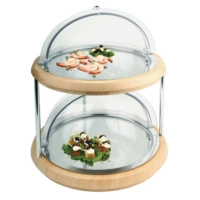 Vitrine de buffet, 60 x 41 cm, H: 36 cm, set à 12 pcs, sans cloches