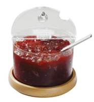 Kühlschale Top Fresh Mini, Ø 14 cm, H: 11.5 cm,1l, Fuss Buchenholz Fuss Buchenholz