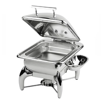 Chafing Dish GN 2/3 Globe, 44 x 41 cm, H: 34 cm 5.5 Liter, Edelstahl-Deckel