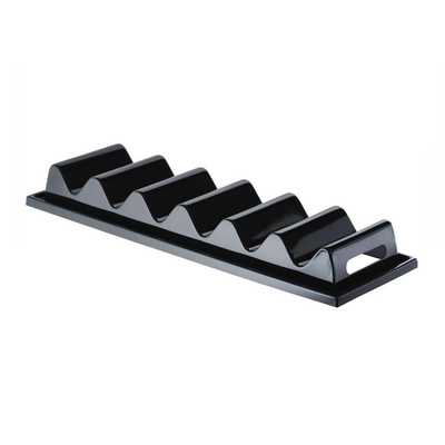 Snackpresenter 6 Mulden, 60 x 19 cm, H: 7.5 cm Polystyrol, schwarz_1