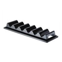 Snackpresenter 6 Mulden, 60 x 19 cm, H: 7.5 cm Polystyrol, schwarz