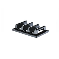 Snackpresenter 3 Mulden, 29 x 19 cm, H: 6.5 cm Polystyrol, schwarz