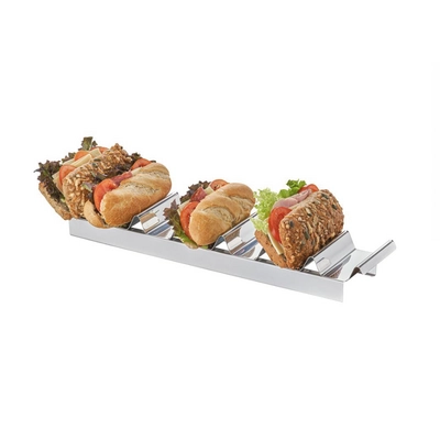 Snackpresenter, 47.5 x 10.5 cm, H: 6 cm Edelstahl, hochglanzpoliert_2