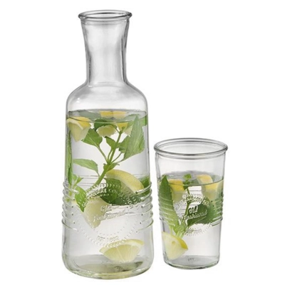 Old Fashioned Karaffe mit Trinkglas, 1l, 0.3 l, H: 31 cm, Ø 9.5 cm_2