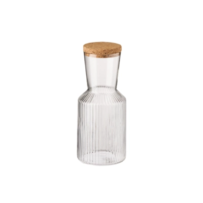 Lines Glaskaraffe, Kork Deckel, H: 19.5 cm, 0.5 l  _1