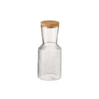 Lines Glaskaraffe, Kork Deckel, H: 19.5 cm, 0.5 l  