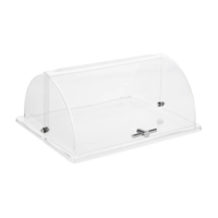 GN 1/2 Cloche rolltop, poignée croissée chromée 