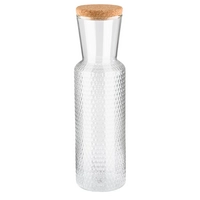 Dots Carafe en verre, Ø 8 cm couvercle liège H: 27 cm, 0.9 Litre