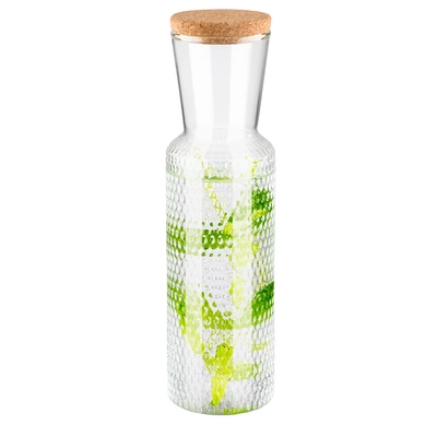 Dots Carafe en verre, Ø 8 cm couvercle liège H: 27 cm, 0.9 Litre_2