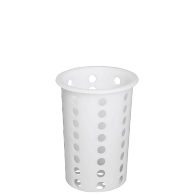 Besteckköcher, Ø 9.7 cm, H: 13.7 cm, weiss Polyethylen_1