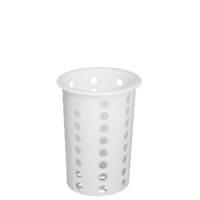 Besteckköcher, Ø 9.7 cm, H: 13.7 cm, weiss Polyethylen