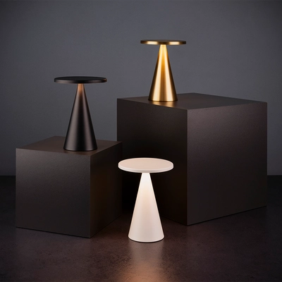 Lampe de table Cone, Ø 13 cm, H: 18 cm, noir _2