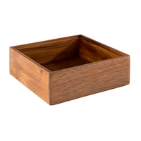 Boîte en bois Woody, bois d’acacia, 15 x 15 cm,  H: 5.5 cm