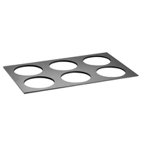 Plaque en ardoise naturelle GN 1/1 The Grid, 53 x 32.5 cm, avec 6 découpes: Ø 13 cm