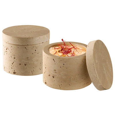 Pot Minera, lot de 2, Ø 6 cm, H: 5 cm, 4 cl,  béton, beige_2