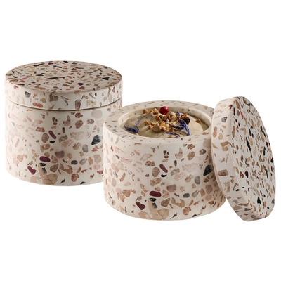 Pot Terrazzo, lot de 2, Ø 6 cm, H: 5 cm, 4 cl _2