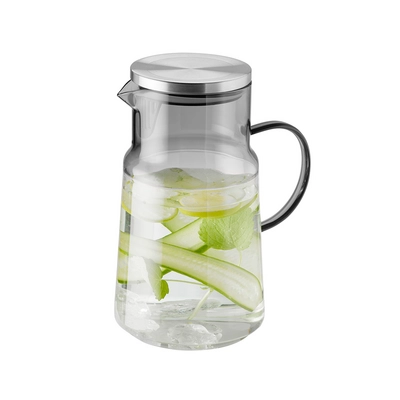 Saft Wasserkanne, Deckel Edelstahl klar, 2 l,  Ø 13 cm, H: 23 cm, Polycarbonat_2