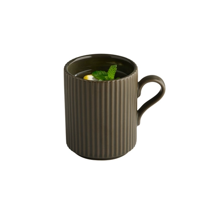 Kaffeebecher The Grid, Ø 7.5 cm, H: 9.5 cm,  24 cl, mud_2