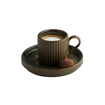 Untertasse The Grid, Ø 12.5 cm, H: 2 cm,  mud_2