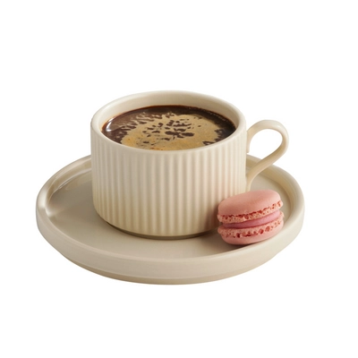 Sous-tasse The Grid, Ø 16 cm, H: 2 cm,  sable_2