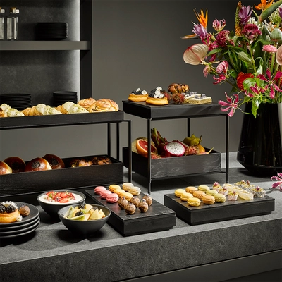 GN 1/2 Holzbox Valo, 32.5 x 26.5 cm, H: 8.5 cm,  schwarz_3