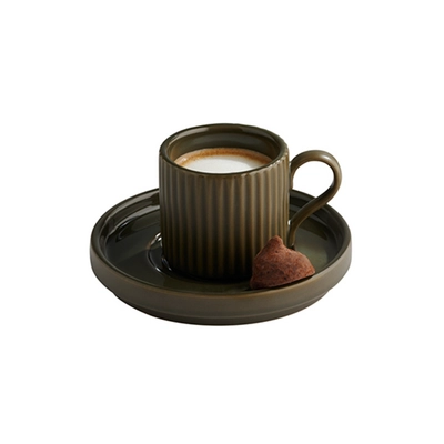 Espressotasse The Grid, Ø 6 cm, H: 6 cm, 8 cl, mud _3