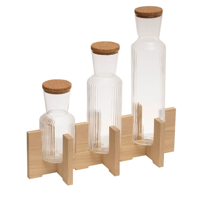 Podium à 3 niveaux pour carafes en verre 41 x 16 cm, H: 12 cm_2