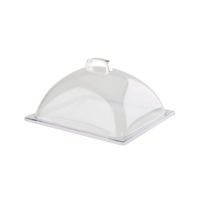 GN 1/2 Cloche bombée, fermée, poignée chromée 
