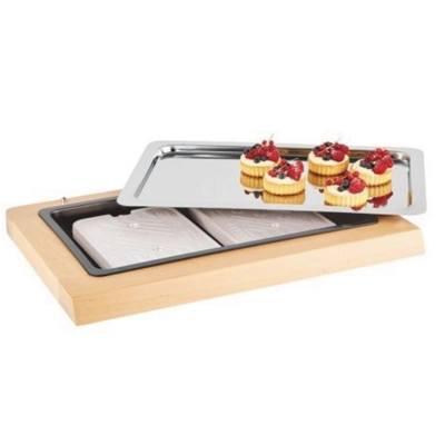 GN 1/1 Vitrine buffet Top Fresh, 60 x 41cm hêtre,  Set: 1 Box, 2 accus + 1 plateau GN 1/1_1