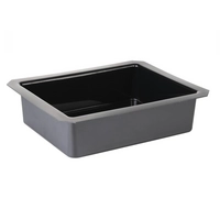 GN Einsatz Superbox, 32.5 x 26.5 cm, H: 8.5 cm Polystyrol, schwarz