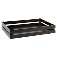 GN Superbox Boîte noir, 55.5 x 35cm, H:10.5cm, en bois d'acacia