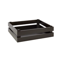 GN Superbox Boîte noir 35 x 29 cm, H: 10.5cm,  en bois d'acacia