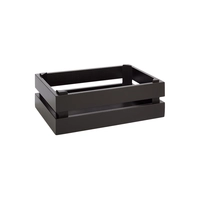 GN Superbox Boîte noir 29 x 18.5cm, H:10.5 cm, en bois d' acacia