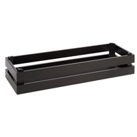 GN Superbox Boîte noir 55.5x18.5cm, H: 10.5cm, en bois d'acacia
