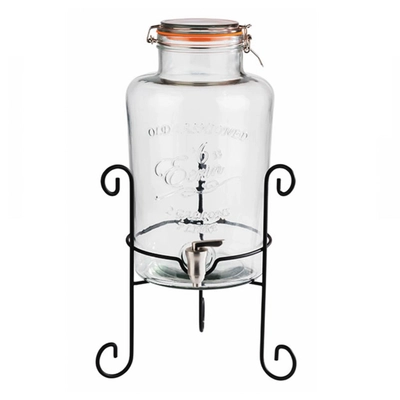 Getränkespender Old Fashined, Ø 27 cm, 7 l H: 50.5 cm, Behälter aus Glas, inkl. Ständer     _1
