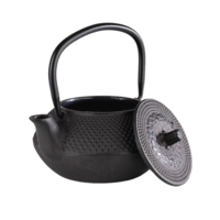 Teekanne Asia, 12.5 x 11 cm, H: 12.5 cm, 0.3 l Gusseisen, innen emailliert