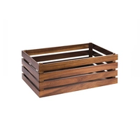 GN Superbox Boîte brun, 35 x 29 cm, H: 20 cm, en bois d'acacia