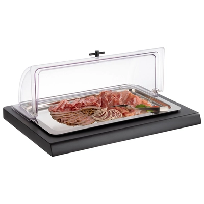 GN 1/1 Vitrine buffet Top Fresh, 60 x 41cm, noir, Set: 1 Box, 2 accus + 1 plateau GN 1/1_3