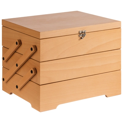 Buffet Box, 3 Fächer je 33 x 27 cm, 70.5 x 37 cm, H: 53.5 cm, hellbraun_1